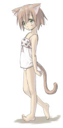 Rule 34 | animal ears, barefoot, camisole, cat ears, cat tail, original, solo, tail, you2