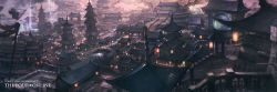 Rule 34 | ando, architecture, building, cityscape, east asian architecture, lantern, no humans, original, scenery