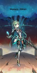 Rule 34 | 1girl, armor, artist request, female focus, green eyes, green hair, highres, matching hair/eyes, nintendo, pneuma (xenoblade), ponytail, solo, source request, spoilers, tagme, xenoblade chronicles (series), xenoblade chronicles 2, xenoblade chronicles (series), xenoblade chronicles 2
