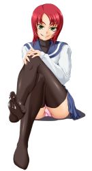Rule 34 | 00s, cum, cum on body, cum on lower body, feet, my-hime, naughty face, red hair, smile, tagme, thighhighs, yuuki nao