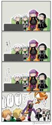 Rule 34 | &gt; &lt;, 10s, 2boys, 4girls, 4koma, :d, :o, ?, asaya minoru, bad id, bad pixiv id, bell, beret, billy the kid (fate), black bow, black dress, black footwear, black gloves, black hat, black legwear, black panties, black shirt, blonde hair, boots, bow, braid, breasts, cape, capelet, cleavage, closed mouth, comic, couch, dress, elbow gloves, facial scar, fate/extra, fate/extra ccc, fate/grand order, fate (series), flat screen tv, fur-trimmed capelet, fur trim, gloves, gothic lolita, green bow, green cape, green ribbon, hair between eyes, hair bow, hair over one eye, hair ribbon, hat, hat bow, headpiece, high heel boots, high heels, jack the ripper (fate/apocrypha), jeanne d&#039;arc (fate), jeanne d&#039;arc alter santa lily (fate), knee boots, large breasts, light brown hair, lolita fashion, long hair, low twintails, multiple boys, multiple girls, nursery rhyme (fate), o-ring, o-ring top, open mouth, panties, pantyhose, parted lips, passionlip (fate), pink skirt, pleated dress, purple hair, purple ribbon, ribbon, robin hood (fate), scar, scar on cheek, scar on face, shirt, silver hair, sitting, skirt, sleeveless, sleeveless shirt, smile, standing, striped bow, striped ribbon, tears, television, translation request, twin braids, twintails, twitter username, underwear, very long hair, watching television, white capelet, white dress, white footwear, wiping tears, xd