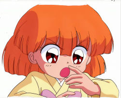 Rule 34 | 1990s (style), akazukin chacha, blonde hair, open mouth, orin (artist), pajamas, tagme