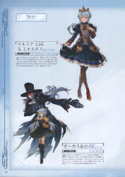 Rule 34 | 10s, 1girl, absurdres, black footwear, blue hair, boots, brown eyes, character name, crown, detached sleeves, doll joints, dress, elbow gloves, frills, full body, gloves, granblue fantasy, hat, high heels, highres, holding, holding clothes, holding skirt, jewelry, joints, juliet sleeves, knee boots, light blue hair, lloyd (granblue fantasy), long hair, long sleeves, looking at viewer, mask, minaba hideo, mini hat, necklace, non-web source, official art, orchis, pantyhose, puffy sleeves, scan, shingeki no bahamut, short dress, simple background, skirt, smile, standing, stuffed animal, stuffed toy, twintails
