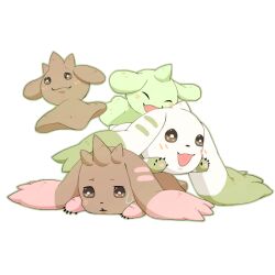 Rule 34 | blush, chocomon, digimon, digimon (creature), gummymon, happy, horns, lopmon, smile, sweat, terriermon