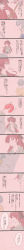 Rule 34 | 10s, 2girls, absurdres, apple, blue eyes, blue hair, bow, cape, comic, food, fruit, hair bow, highres, long hair, long image, magical girl, mahou shoujo madoka magica, mahou shoujo madoka magica (anime), miki sayaka, mizuki (flowerlanguage), multiple girls, pocky, polearm, ponytail, red hair, sakura kyoko, school uniform, spear, sword, tall image, translation request, weapon