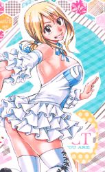 Rule 34 | blonde hair, breasts, fairy tail, large breasts, lowres, lucy heartfilia, sideboob