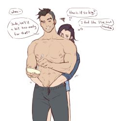 Rule 34 | 2boys, craig cahn, dream daddy: a dad dating simulator, groping, highres, male focus, multiple boys, muscular, topless male, tagme, undressing, yaoi