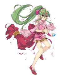 Rule 34 | 1girl, bracelet, crying, crying with eyes open, damaged, dress, fire emblem, fire emblem: mystery of the emblem, fire emblem heroes, floating hair, frown, full body, green eyes, green hair, hair ribbon, highres, holding, injury, ito noizi, jewelry, long hair, nintendo, non-web source, official art, pink dress, pink ribbon, pointy ears, ponytail, ribbon, ryona, sash, short dress, sleeveless, solo, tears, tiara, tiki (fire emblem), tiki (young) (fire emblem), torn clothes, transparent background, very long hair