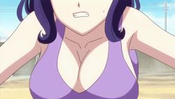 Rule 34 | animated, animated gif, blue hair, breasts, huge breasts, lowres, open mouth, red eyes, seikon no qwaser, yamanobe tomo
