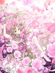 Rule 34 | 1girl, absurdres, alternate color, bad id, bad pixiv id, blurry, bubble, caustics, depth of field, dress, expressionless, flower, frilled dress, frills, fuyuto (ihara 128), green dress, green eyes, green hair, hair ribbon, hand up, highres, kagiyama hina, legs, light particles, long hair, looking at viewer, matching hair/eyes, parted lips, ribbon, rose, solo, touhou, underwater