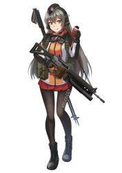 Rule 34 | 1girl, assault rifle, black hair, boots, chinese commentary, chocolate, commentary, commentary request, english commentary, full body, garrison cap, girls&#039; frontline, goggles, goggles around neck, green eyes, grenade launcher, gun, hat, headset, highres, holding, holding gun, holding weapon, jacket, load bearing equipment, long hair, ndtwofives, original, pantyhose, pleated skirt, pouch, rifle, sig 500 (girls&#039; frontline) (ndtwofives), sig 550 (girls&#039; frontline) (ndtwofives), sig sauer, sig sg550, ski pole, skirt, solo, tongue, tongue out, transparent background, trigger discipline, underbarrel grenade launcher, weapon, white background