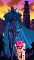 Rule 34 | 1girl, all fours, animated, animated gif, bdsm, blush, bondage, bouncing breasts, bound, breasts, bug, cala, cape, chain, chain leash, collar, elf, game cg, hanging breasts, huge breasts, humiliation, katsura ken&#039;ichirou, large breasts, leash, monster, nipples, nude, pet play, pink hair, pointy ears, retro artstyle, slave, step, sunset, tower, veloce (viper), viper, viper rsr, walking