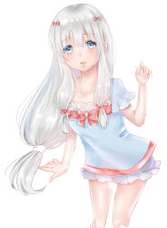 Rule 34 | 10s, blue eyes, blue hair, blush, dress, eromanga sensei, izumi sagiri, long hair