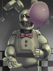 Rule 34 | 1boy, animal costume, balloon, five nights at freddy&#039;s, five nights at freddy&#039;s 3, highres, holding, holding balloon, outstretched arm, oyoso goku, rabbit costume, solo, spring bonnie (fnaf), william afton