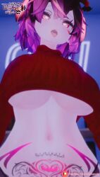 Rule 34 | 3d, animated, breasts, highres, holymoly, horns, large breasts, original, sound, tagme, thick thighs, thighs, video, vrchat
