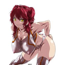Rule 34 | 00s, breasts, covered erect nipples, gundam, gundam 00, hanging breasts, hip focus, huge breasts, large breasts, madhatter hello, nena trinity, nipples, puffy nipples, red hair, see-through, sweat stain, thighs, wide hips