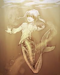 Rule 34 | 1girl, fish, highres, ibarazaki emi, katawa shoujo, mermaid, monster girl, pfs-kun