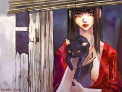 Rule 34 | cat, japanese clothes, kimono, konchiki, original, solo, tagme, window blinds