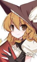 Rule 34 | 1girl, bad id, bad pixiv id, blonde hair, braid, female focus, hat, kirisame marisa, short hair, simple background, solo, tetsubuta, touhou, white background, witch, witch hat, yellow eyes