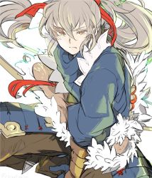 Rule 34 | 1boy, armor, bad id, bad twitter id, bow (weapon), fire emblem, fire emblem fates, headband, japanese clothes, looking at viewer, male focus, nintendo, silver hair, solo, solo focus, takumi (fire emblem), torisudesu, weapon, white background, yellow eyes