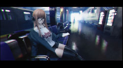 Rule 34 | 10s, 1girl, black thighhighs, blurry, cellphone, depth of field, film grain, glasses, headphones, highres, jacket, letterboxed, looking at viewer, off shoulder, persona, persona 5, phone, sakura futaba, short shorts, shorts, sitting, smartphone, smile, solo, subway, thighhighs, train, xyz (1327935)