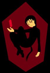 Rule 34 | androgynous, bad id, bad pixiv id, black hair, black theme, floating, gender request, homunculus, lowres, male focus, philosopher&#039;s stone, red eyes, red theme, shadow of destiny, shadow of memories, sitting, solo