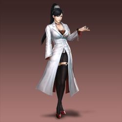 Rule 34 | 1girl, alternate costume, black hair, breasts, large breasts, lian shi, long hair, nurse, ponytail, shin sangoku musou