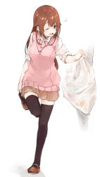 Rule 34 | 1girl, arm support, bag, blue eyes, brown footwear, brown hair, brown thighhighs, cardigan, doorway, full body, highres, hololive, jewelry, kase (kurimuzone oruta), long hair, necklace, one eye closed, open mouth, plastic bag, putting on shoes, school uniform, simple background, sketch, sleeves rolled up, solo, thighhighs, tired, tokino sora, tokino sora (old design), trash, trash bag, virtual youtuber, white background, yawning, zettai ryouiki