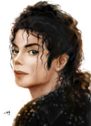 Rule 34 | 1boy, bad id, bad pixiv id, black eyes, black hair, commentary, glitter, highres, male focus, michael jackson, miyanushi, real life, realistic, sequins, solo, wavy hair