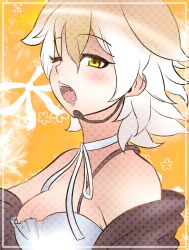 Rule 34 | animal ears, blonde hair, cats yone, coyote (kemono friends), gloves, highres, kemono friends, kemono friends v project, looking at viewer, necktie, open mouth, shirt, shoes, short hair, simple background, skirt, smile, solo, tail, virtual youtuber, white shirt, yellow eyes