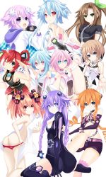 Rule 34 | 10s, 6+girls, absurdres, ahoge, alyn (fairy fencer f), ass, bad id, bad pixiv id, black eyes, blanc (neptunia), blue eyes, blue hair, braid, breasts, brown hair, choujigen game neptune, choujigen game neptune mk2, cleavage, cleavage cutout, clothing cutout, covered navel, d-pad, date a live, drill hair, dual persona, fairy fencer f, female focus, green eyes, hair ornament, handheld game console, highres, hood, hoodie, if (neptunia), large breasts, leotard, long hair, midriff, multiple girls, naked towel, navel, neptune (neptunia), neptune (series), one eye closed, orange hair, panties, panty pull, pink eyes, pink hair, playstation vita, power symbol, power symbol-shaped pupils, purple eyes, purple hair, purple heart (neptunia), ram (neptunia), ramu-on@ shinon, red (neptunia), red eyes, red hair, red panties, rom (neptunia), short hair, short hair with long locks, shorts, siblings, simple background, sisters, small breasts, symbol-shaped pupils, topless, towel, twin braids, twins, underwear, underwear only, white background, white heart (neptunia), white sister ram, white sister rom, yamai kaguya