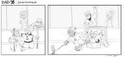 Rule 34 | 3boys, 3girls, ^ ^, arm up, child, closed eyes, clothes writing, d.va (overwatch), earmuffs, closed eyes, fatherly, gloves, goal, goalkeeper, goggles, greyscale, hands on own face, head on hand, helping, high ponytail, hockey, hockey mask, hockey puck, hockey stick, hood, hoodie, ice skates, jersey, lucio (overwatch), mask, mercy (overwatch), monochrome, mouth mask, multiple boys, multiple girls, open mouth, overwatch, overwatch 1, rabbit, reaper (overwatch), round teeth, short hair, skates, skating rink, smile, smirk, soldier: 76 (overwatch), surprised, sweater, teeth, thumbs up, tracer (overwatch), tripping, visor, watch, wide-eyed, aged down