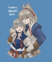Rule 34 | 2boys, aristocratic clothes, cho yoy, father&#039;s day, father and son, fire emblem, fire emblem fates, grey hair, highres, japanese clothes, kiragi (fire emblem), male focus, multiple boys, nintendo, ponytail, takumi (fire emblem)