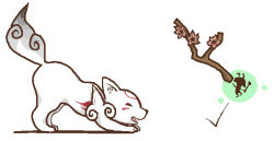 Rule 34 | animal, branch, chibiterasu, dog, fang, issun, oekaki, ookami (game), ookamiden, wolf