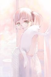 Rule 34 | cat, glasses, green eyes, short hair, solo, tagme, towel, twintails