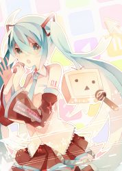 Rule 34 | 1girl, absurdres, aqua eyes, aqua hair, bad id, bad nicoseiga id, bare shoulders, cursor, detached sleeves, hatsune miku, highres, long hair, looking at viewer, microphone, miwasiba, music, musical note, niconico, open mouth, singing, skirt, solo, twintails, very long hair, vocaloid