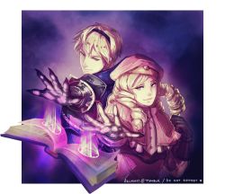 Rule 34 | 2boys, armor, beret, blonde hair, book, drill hair, father and son, fire emblem, fire emblem fates, forrest (fire emblem), gloves, hat, leo (fire emblem), magic, male focus, multiple boys, nintendo, smile