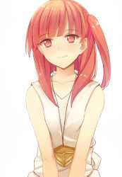 Rule 34 | 1girl, blush, dress, jewelry, long hair, magi the labyrinth of magic, morgiana, necklace, prime, red eyes, red hair, side ponytail, smile, solo