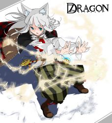 Rule 34 | 1girl, 7th dragon, 7th dragon (series), amami amayu, animal ears, boots, cape, ikurakun (7th dragon), mage (7th dragon), solo, white hair