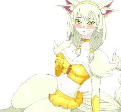 Rule 34 | 1girl, blush, digimon, digimon (creature), embarrassed, female focus, highres, looking at viewer, mask, rasielmon, solo