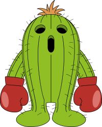 Rule 34 | boxing gloves, cactus, digimon, digimon (creature), highres, plant, spines, togemon