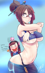 Rule 34 | armpits, bad id, bad pixiv id, bandaid, bare shoulders, beads, breasts, cameltoe, clothes lift, d.va (gremlin), d.va (overwatch), facial mark, food, glasses, hair bun, hair ornament, hair stick, highleg, highres, korean text, large breasts, mei (overwatch), midriff, navel, overwatch, overwatch 1, shirt lift, sideboob, signature, single hair bun, sweatdrop, tank top, thong, translation request, underboob, undressing, whisker markings, wide hips, wwwazxc