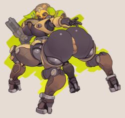 Rule 34 | ass, breasts, highres, horns, no humans, non-humanoid robot, orisa (overwatch), overwatch, overwatch 1, robot, solo