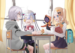 Rule 34 | abigail williams (fate), abigail williams (swimsuit foreigner) (fate), bandaid, bandaid on face, bandaid on forehead, bell, black bow, blonde hair, blue eyes, bow, contemporary, crossed bandaids, cthulhu mythos, facial scar, fate/apocrypha, fate/grand order, fate (series), forehead, green eyes, green ribbon, hair bow, headpiece, highres, jack the ripper (fate/apocrypha), jeanne d&#039;arc (fate), jeanne d&#039;arc alter santa lily (fate), long hair, multiple hair bows, orange bow, parted bangs, polka dot, polka dot bow, ribbon, scar, scar across eye, scar on cheek, scar on face, shiro ami, sleeves past fingers, sleeves past wrists, striped bow, striped ribbon, very long hair, white hair
