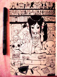 Rule 34 | 1girl, :t, animal ears, animal print, bandage on knee, bandaid, bandaid on face, bikini, body pillow, book, bookshelf, cat ears, cat tail, closed mouth, commentary, creatures (company), crisalys, earrings, english commentary, figure, futon, game freak, gen 1 pokemon, highres, jewelry, looking to the side, marker (medium), nintendo, one eye closed, open book, original, pajamas, panties, paper (medium), pen, pen (medium), pikachu, pillow, pokemon, pokemon (creature), print panties, rabbit panties, rabbit print, shirt, sitting, socks, solo, sonic (series), sonic the hedgehog, swimsuit, tail, traditional media, underwear, v, wariza