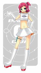 Rule 34 | 1girl, alternate hair color, cosplay, elbow gloves, gloves, kagamine rin, project diva, project diva (series), sega, solo, space channel 5, tamura hiro, ulala, ulala (cosplay), vocaloid