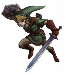 Rule 34 | 1boy, holding, holding sword, holding weapon, hylian shield, link, male focus, master sword, nintendo, pointy ears, shield, solo, sword, the legend of zelda, the legend of zelda: twilight princess, weapon