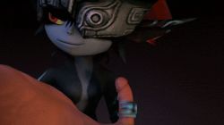 Rule 34 | 1boy, 1girl, 3d, animated, animated gif, lowres, midna, nintendo, orgasm denial, penis, red eyes, redmoa, the legend of zelda, the legend of zelda: twilight princess, uncensored