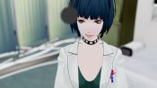 Rule 34 | 1boy, 1girl, 20s, 3d, @ @, animated, atlus, blue hair, blunt bangs, bob cut, breasts, brown eyes, character name, choker, cleavage, clinic, coat, collar, dark blue hair, doctor, dress, english text, erection, expressionless, fellatio, hetero, highres, hypnosis, indoors, instant loss, interior, jewelry, kneeling, lab coat, long sleeves, looking at viewer, megami tensei, messy hair, mind control, open mouth, oral, pendulum, penis, persona, persona 5, pocket watch, pov, rolling eyes, saliva, shin megami tensei, short hair, sleepy, small breasts, solo focus, speech stab, spiral, studded collar, submission, swinging, takemi tae, talking, uncensored, video, vynil, watch, white coat