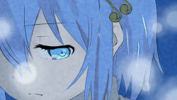 Rule 34 | 10s, 1girl, blue background, blue eyes, close-up, derivative work, fortissimo, gradient background, hair ornament, hairclip, mahou shoujo madoka magica, mahou shoujo madoka magica (anime), mahou shoujo madoka magica movie 1 &amp; 2, miki sayaka, musical note, musical note hair ornament, plastic memories, short hair, solo, x k o